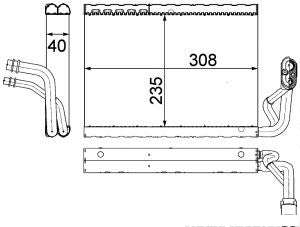 A C Evaporator Core By Mercedes Benz For C280 Year 2009