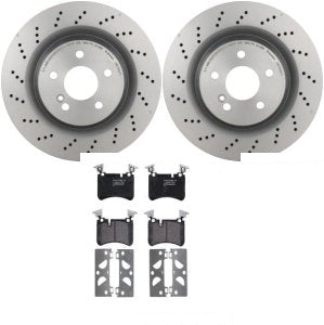 Rotor Brake Pad Kit Rear Mercedes Benz Cls63 Amg 2011
