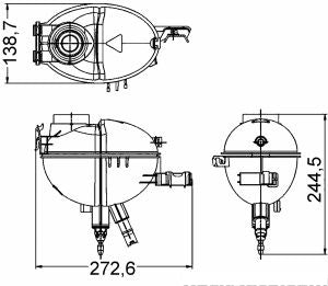 Coolant Reservoir Mercedes Benz C280 2009
