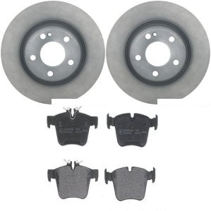 Rotor Brake Pad Kit Rear Mercedes Benz C300 2015