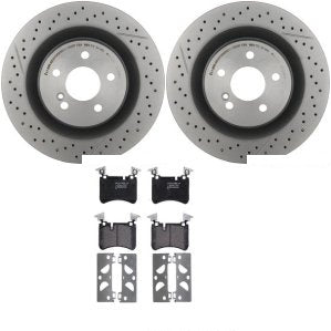 Rotor Brake Pad Kit Rear Mercedes Benz C63 Amg 2008