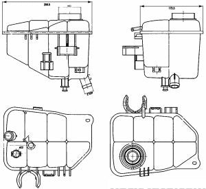 Coolant Reservoir Front Mercedes Benz Clk55 Amg 2006