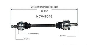 Cv Axle Rear Mercedes Benz Cls500 2006