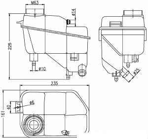 Coolant Reservoir Front Mercedes Benz Cls63 Amg 2011