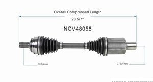 Cv Axle Front Left Mercedes Benz Glc350e 2018