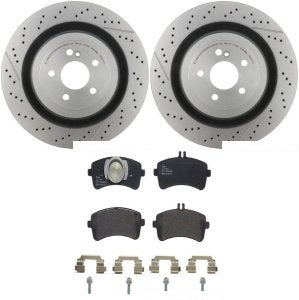 Rotor Brake Pad Kit Rear Mercedes Benz Sl65 Amg 2013