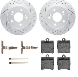 Rotor Brake Pad Kit Rear Mercedes Benz Slk200 2010