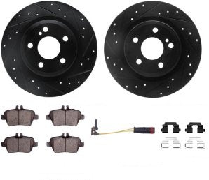 Rotor Brake Pad Kit Rear Mercedes Benz Slk350 2012